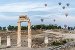 Hot Air balloons Roman city of Hierapolis in Pamukkale Turkey  (2)