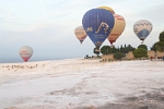Hot Air balloons Roman city of Hierapolis in Pamukkale Turkey  (3)